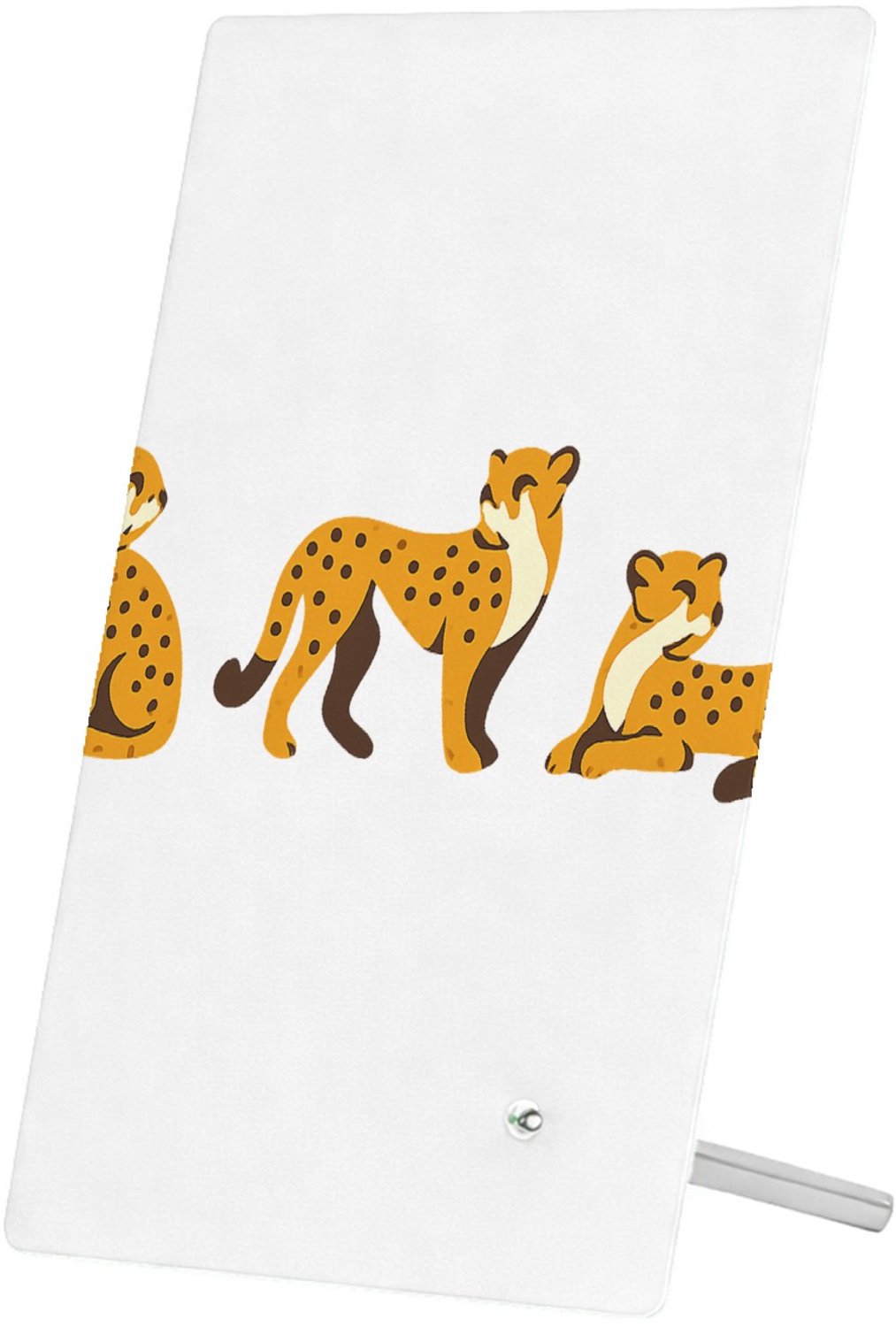 Mr Cadeautjes Glasframe 11 x 16 - design Een rustige reeks kleine dieren in verschillende poses met v | cadeau Wit