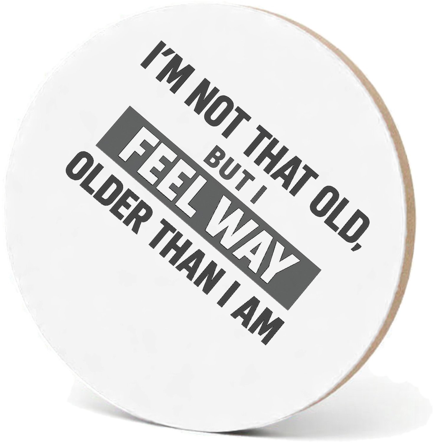 Mr Cadeautjes MDF fotolijst - design Compacte zelfspotprint over een andere levensfase, met een v | cadeau Wit