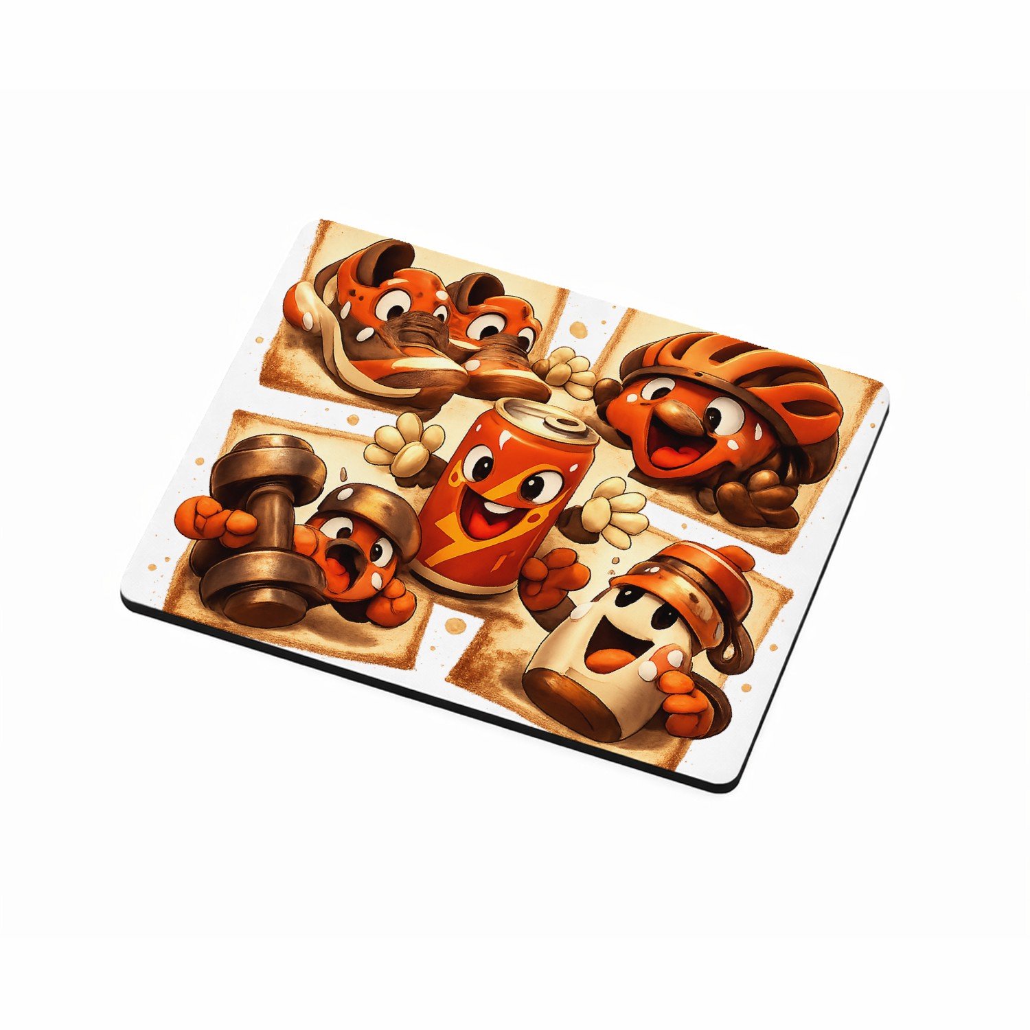 Mr Cadeautjes MDF magnetische fotolijst 9 x 7 - design Een collage van sportieve gereedschappen die uitgeput en vro | cadeau Wit