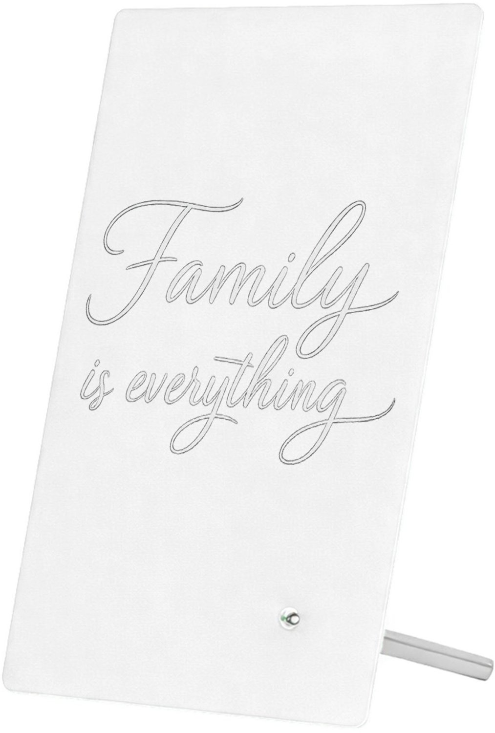 Mr Cadeautjes Glasframe 11 x 16 - design Persoonlijke liefdevolle titel in een rustige, minimalistisc | cadeau Wit