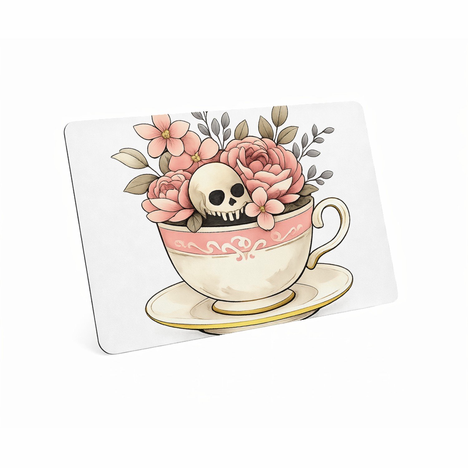 Mr Cadeautjes MDF magnetische fotolijst 28 x 19 - design Een vrolijk botanisch contrast tussen iets zachts en iets on | cadeau Wit