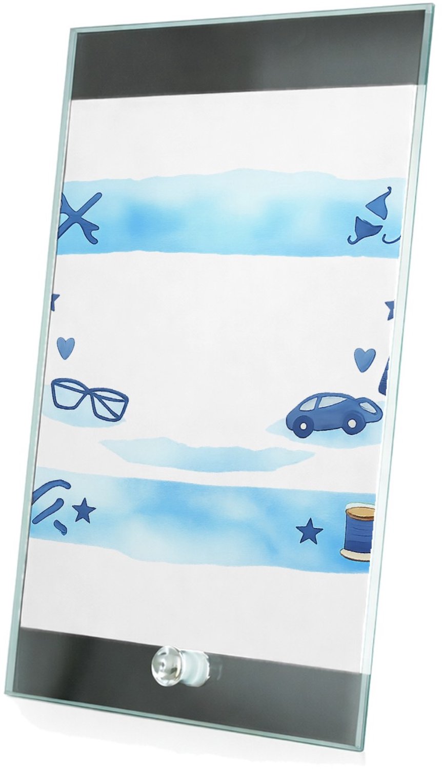 Mr Cadeautjes Glasframe 15 x 23 - design Een stoere maar vriendelijke compositie met grote kerntekst | cadeau Wit