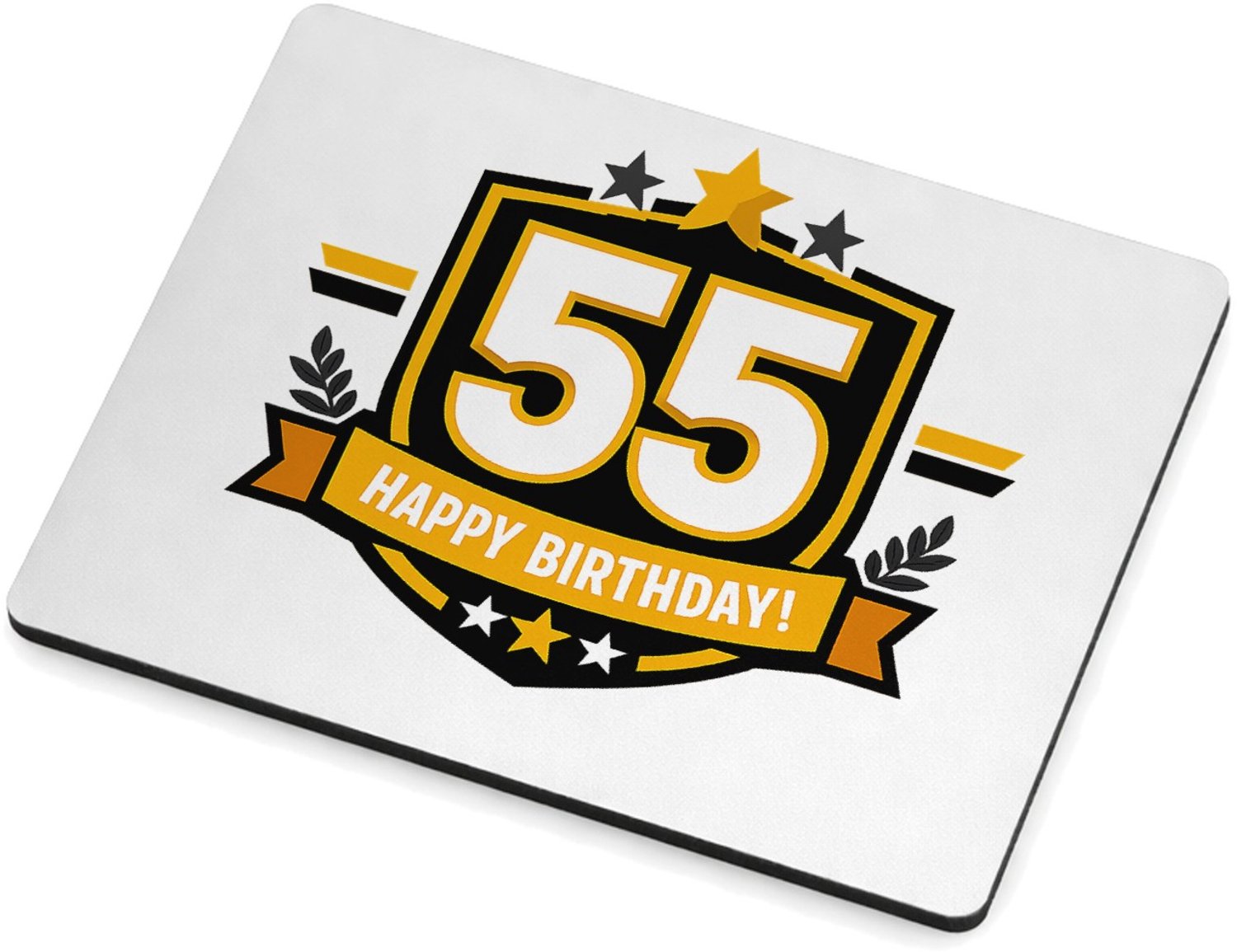 Mr Cadeautjes MDF magnetische fotolijst 9 x 7 - design Feestelijke mijlpaalprint met een centraal cijfer in een gra | cadeau Wit