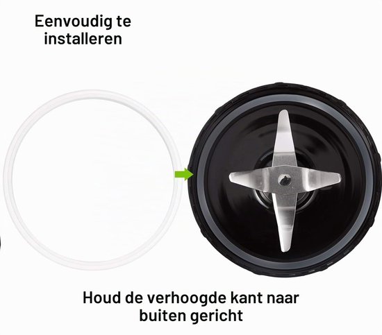 Blenderafdichting - Set van 6 - Rubberen O-ring - Wit — afbeelding 5