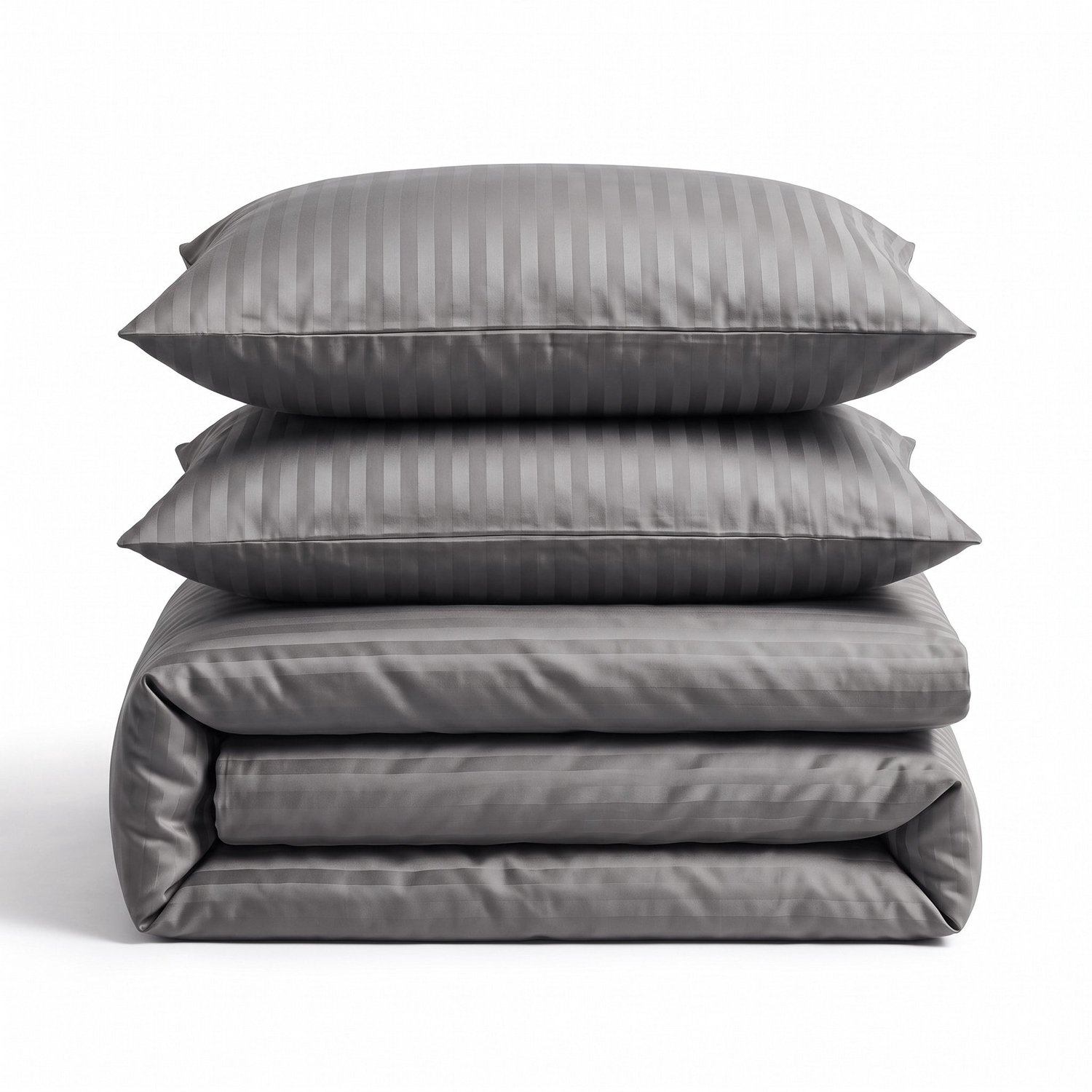 Sleeptime Dallas Hotel Dekbedovertrek - Embossed Microvezel - Eenpersoons 140x200/220 cm - Inclusief 1 Kussensloop 60x70 cm - Antraciet
