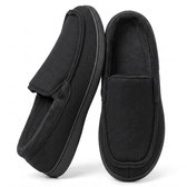 Pantoffels Heren - Sloffen - Mocassins - Zwart - Anti-slip - Maat 42/43 - Comfeet