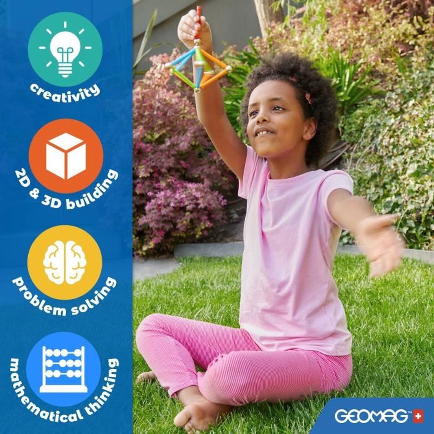 Geomag Super Color Recycled - Magnetisch Constructiespeelgoed met Panelen - 52-delig - Vanaf 5 jaar — afbeelding 22