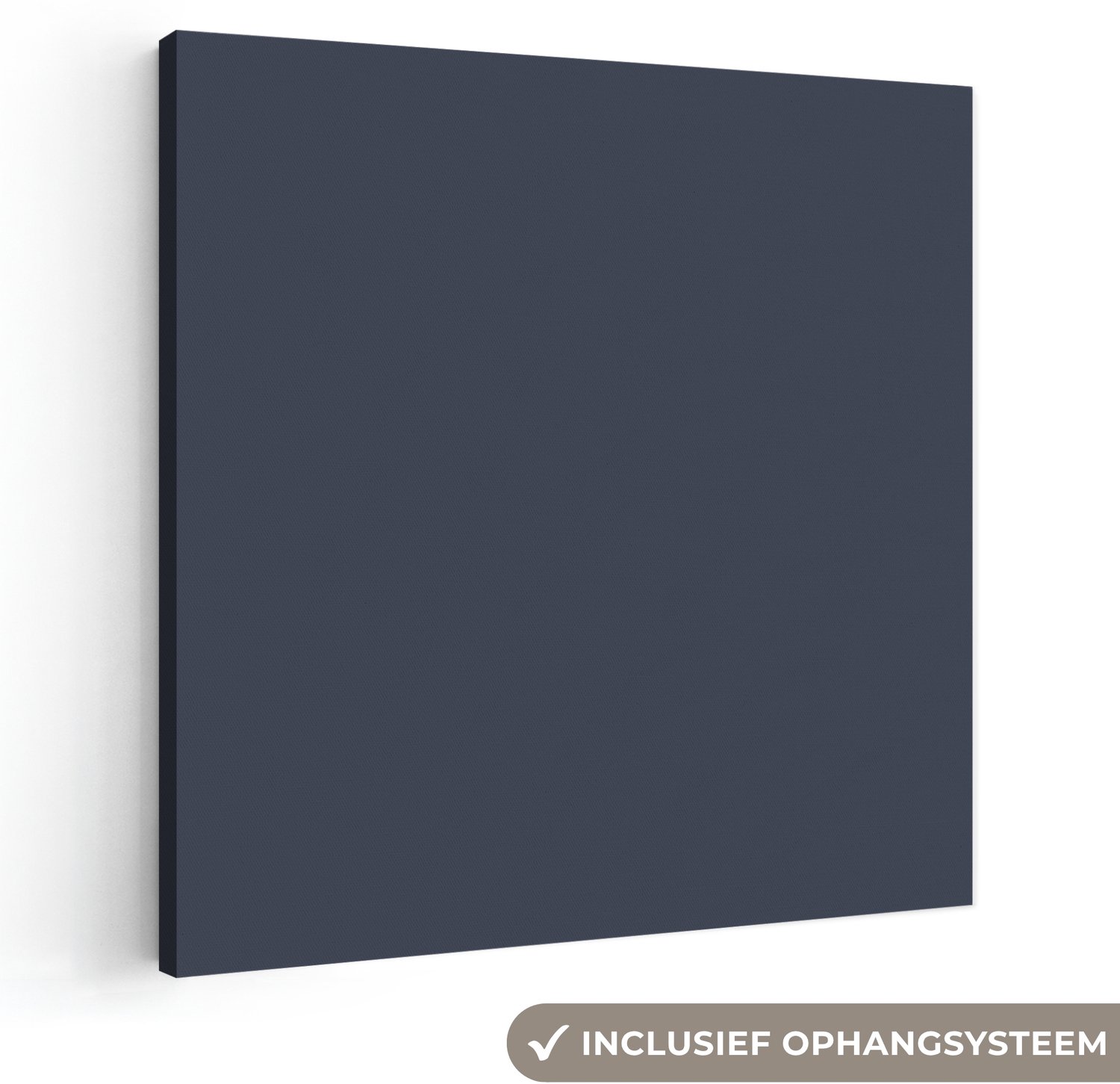 Canvas schilderij 50x50 cm - Exclusieve wanddecoratie Midnight - Swing - Blauw - Muurdecoratie woonkamer - Slaapkamer decoratie - Kamer accessoires - Schilderijen op canvas