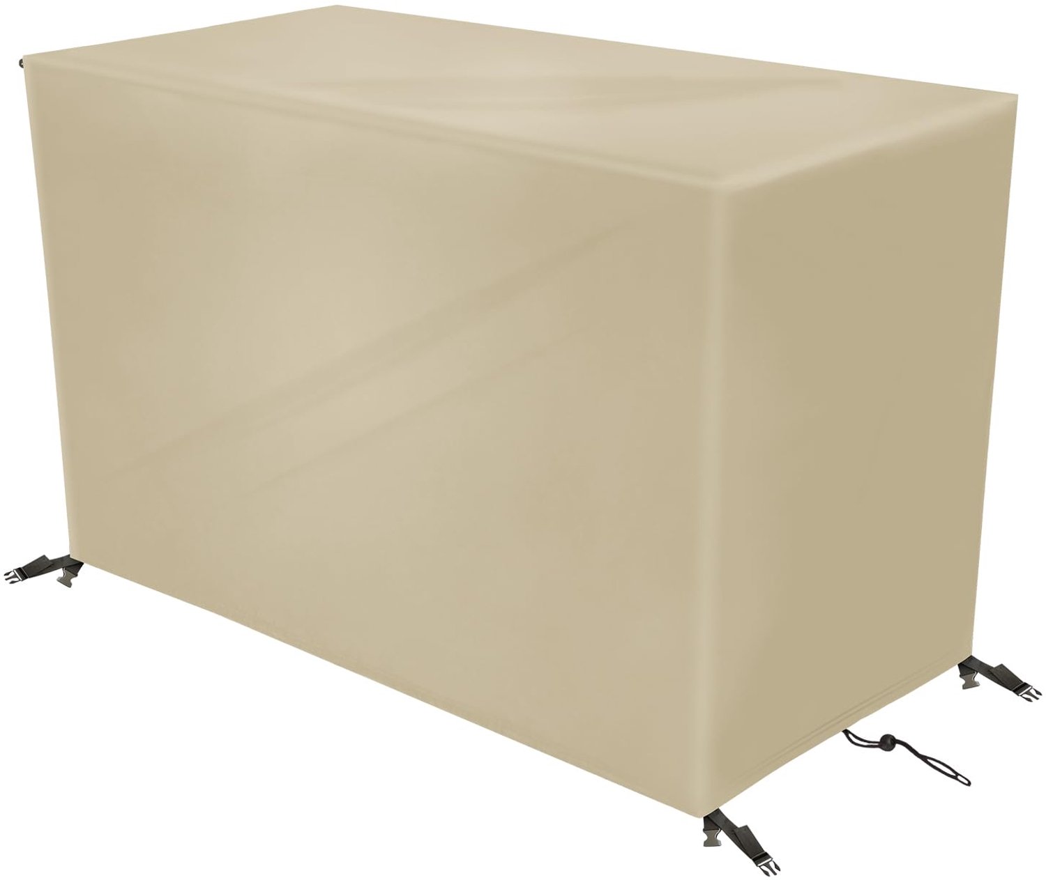 Famanu Waterdichte beschermhoes voor tuinmeubelen 200x150x100 cm van 420D Oxford-stof, ideale afdekking voor zitgarnituren, tuintafels en meubelsets, beige