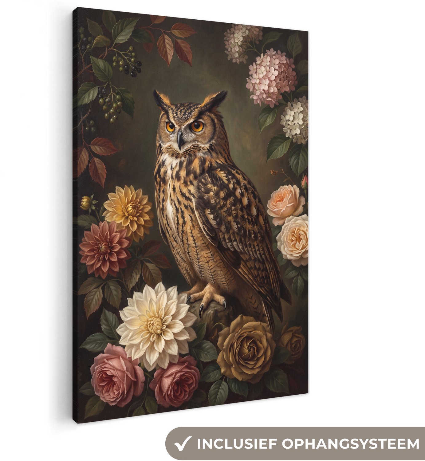 Canvas schilderij 90x140 cm - Exclusieve wanddecoratie Vogel - Dieren - Kunst - Muurdecoratie woonkamer - Slaapkamer decoratie - Kamer accessoires - Schilderijen op canvas groot XXL