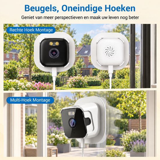 Raamcamera 2K voor Binnen naar Buiten - WiFi 2-4 en 5 GHz - Nachtzicht - Bewegingsdetectie - Tweeweg Audio - 24-7 Opname — afbeelding 2