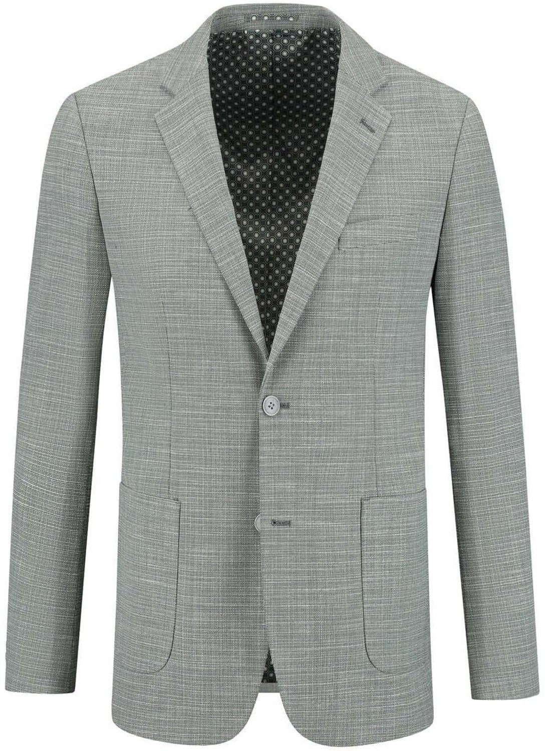 GENTS - Colbert linnenstructuur groen - Polyester - Groen - Maat XL (106)