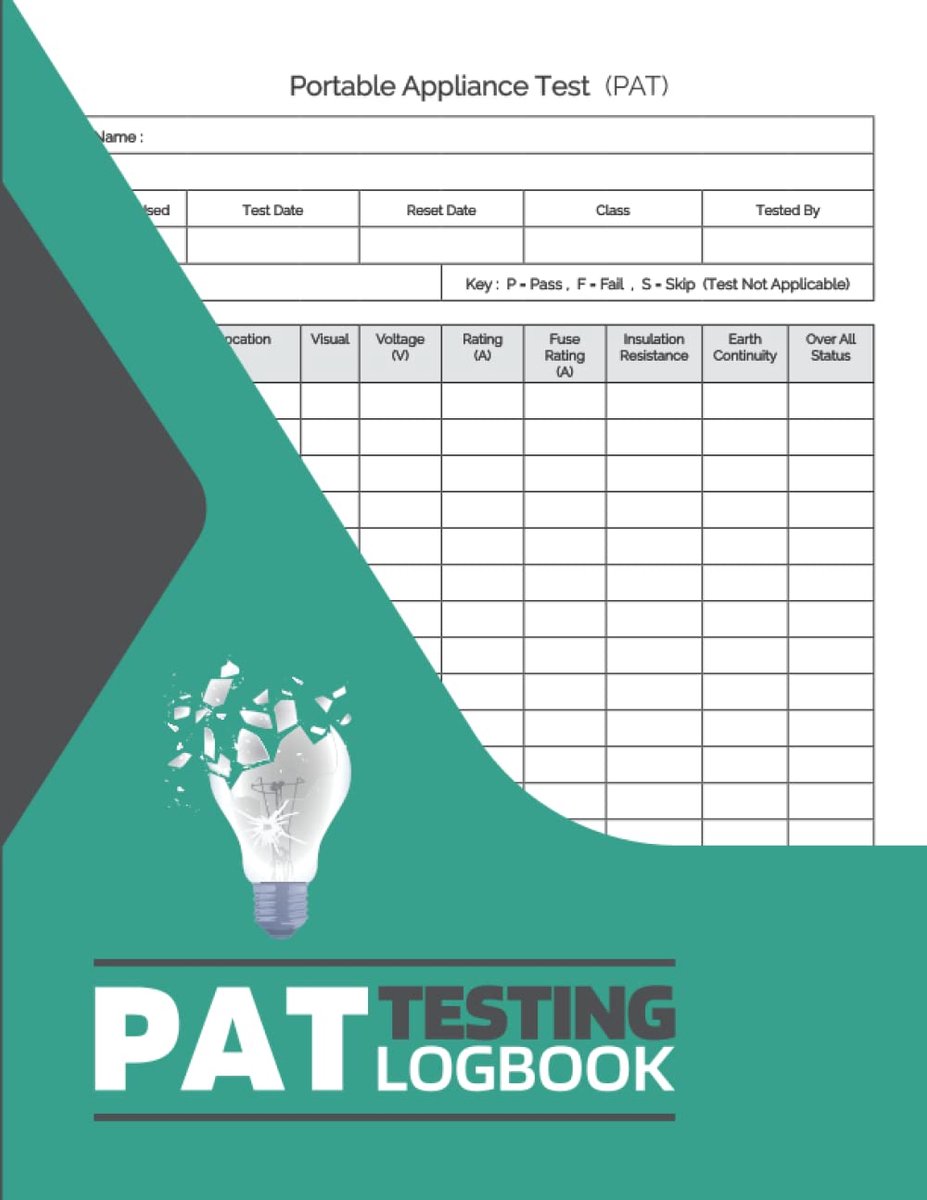 Pat Testing Log Book: Portable Appliance Testing Log Book / Equipment for PAT Tester / Electrical Appliances Safety - ShopVlot