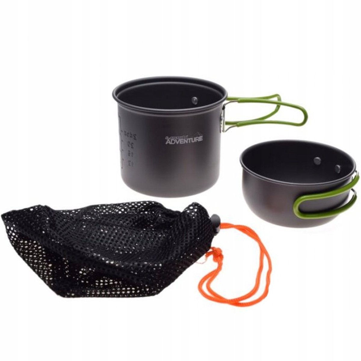 Merkloos Kampeer Kookgereiset - 0,8L & 0,35L aluminium