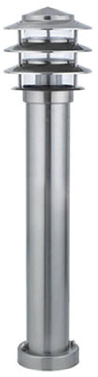 LED Tuinverlichting - Buitenlamp - Kayo 3 - Staand - RVS - E27 - Rond