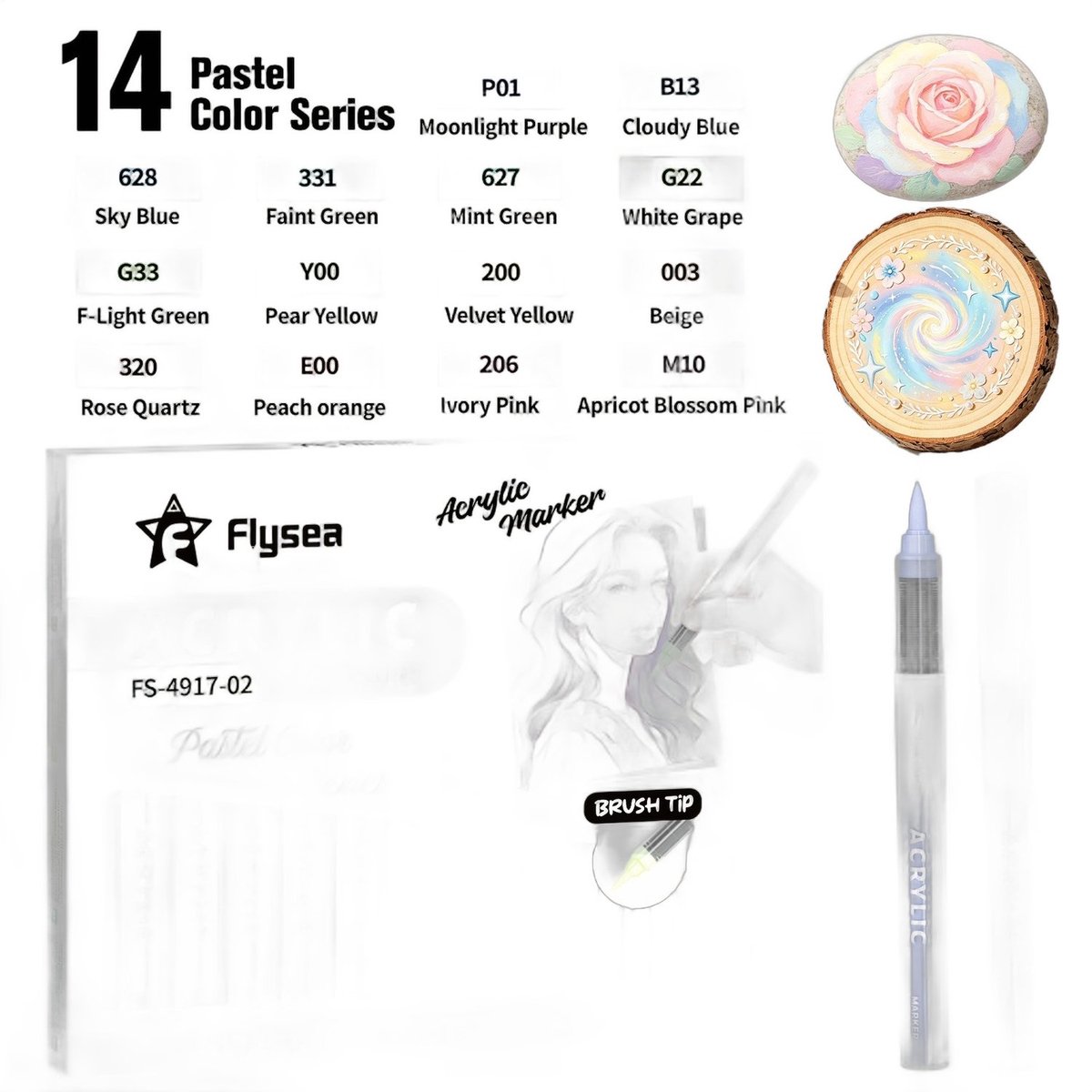 Currero Aquamarkers - Twinmarkers - Brushpennen - Stiften - Markeerstiften Op Waterbasis - Dual Tip - Tekenen En Kleuren - Pastel 14 Stuks