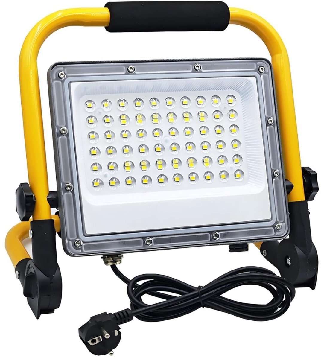 TYR® Bouwlamp - Werklamp oplaadbaar - LED Werklamp - Geel/Zwart - 6cm x 6cm x 2cm