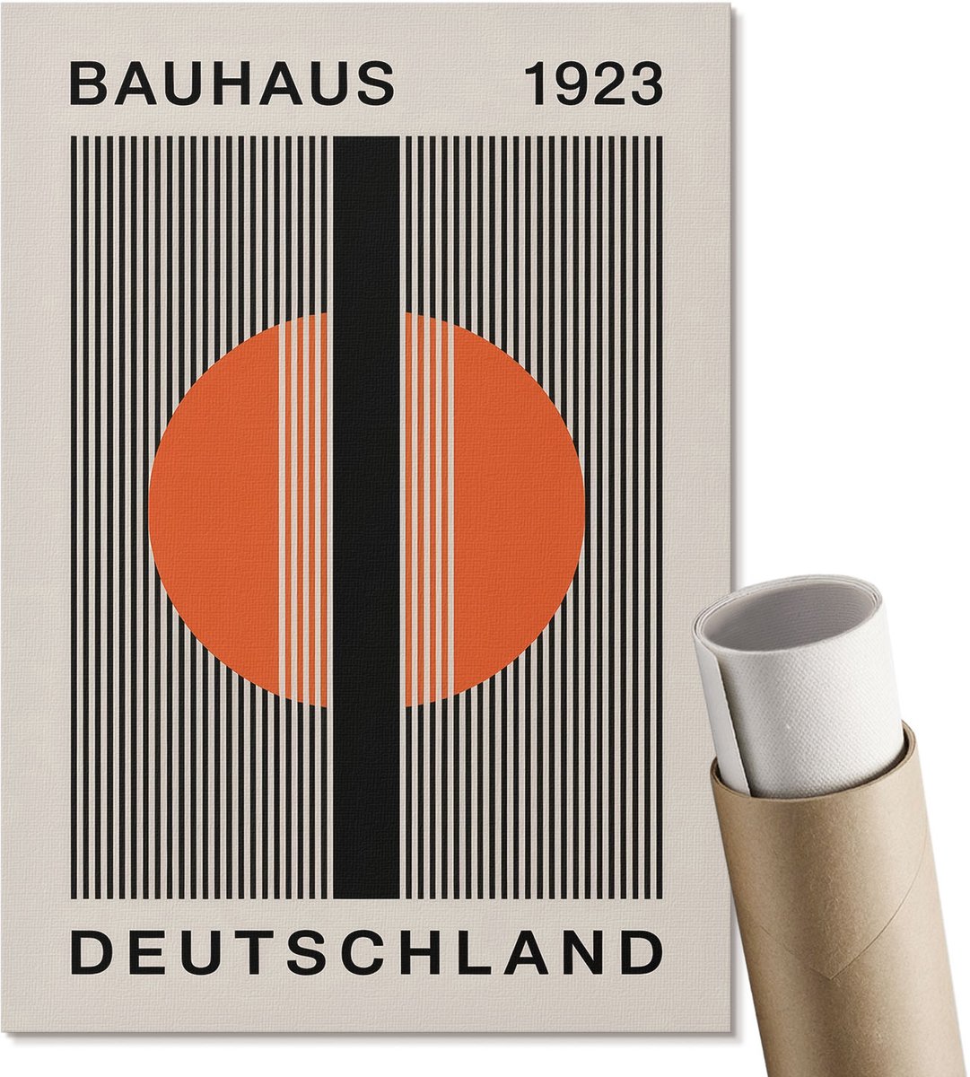 Coloray Polycanvas Wandposter - Bauhaus-Poster, Poster - A4 - Zwart Poster - Rechthoek - Wandkunstwerk - Woonkamer, Slaapkamer, Kantoor - Modern