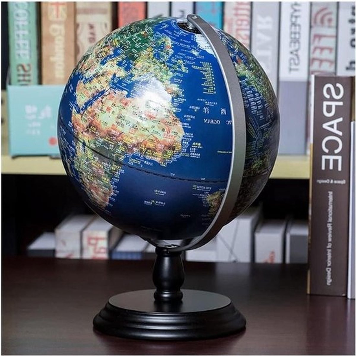 Educatieve Wereldbol - Aardbol AR - Leren Ontdekken - Interactieve AR Functie - 20 cm Diameter - Blauwe Oceaan