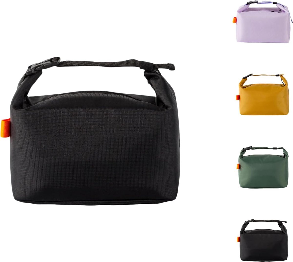 Lunchbox - 24 x 14 x 22 cm - Oxford-stof - Waterdicht - Zwart