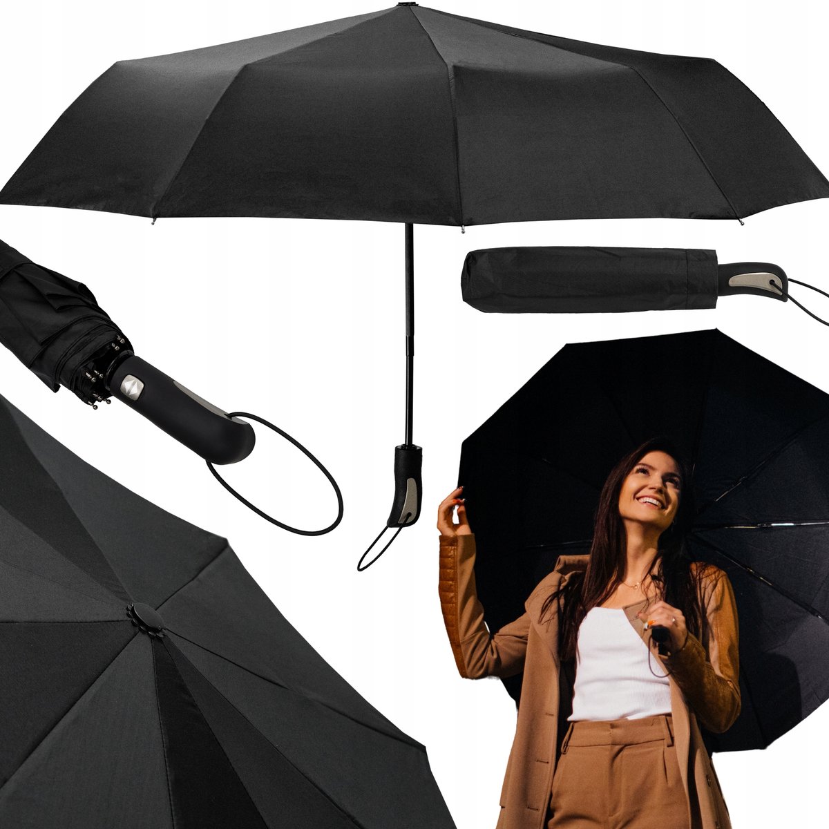 Automatische XXL Paraplu - windbestendig, licht van gewicht en compact
