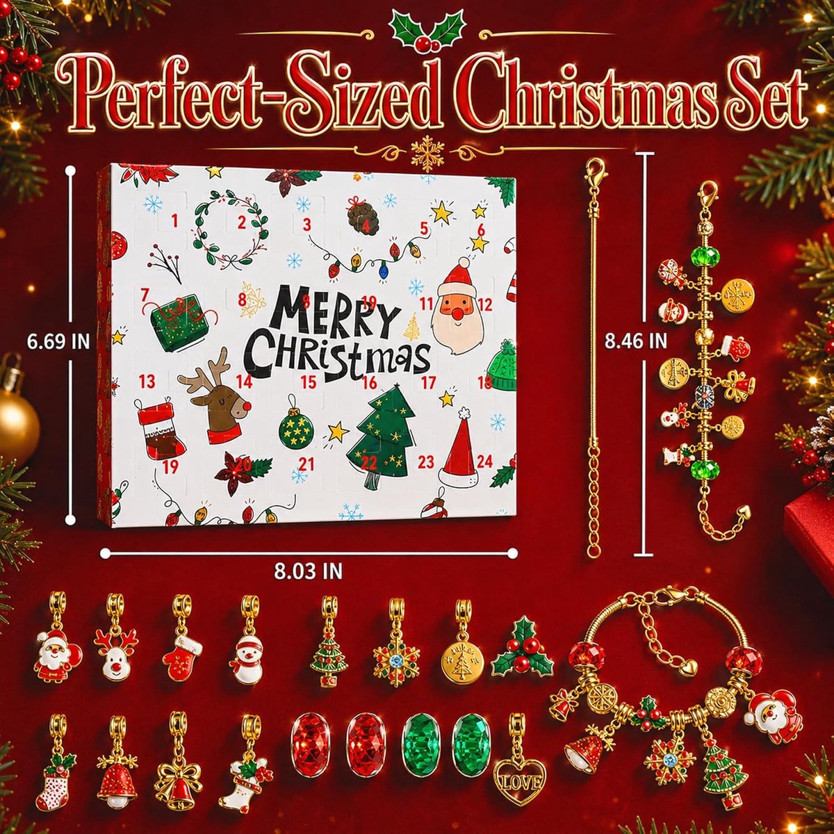 2026 Kerstkalender - Adventskalender - Kalender 2026 - Blind Boxes - Versieren - Armbanden - Kerst Countdown - DIY Kit Armband Sieraden Creëer Sieradencreaties - Meisjes Kerstcadeau – foto 5