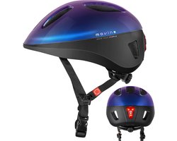 Movino Eclipse - M - Caméléon - Casque de vélo avec feu arrière LED intégré – Léger 230g – In-Mold & EPS - Vélo Roller Trottinette