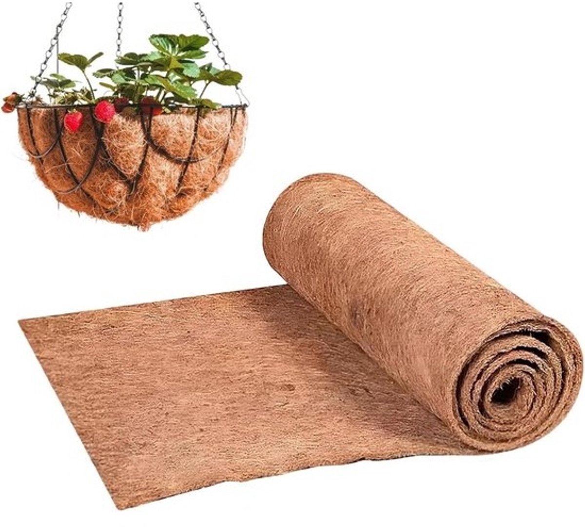 Kokosvezel Bekleding - Plantenmat Rol - Bloempotten Bekleden - Ademend en Waterdoorlatend - 40x100 cm - Bruin