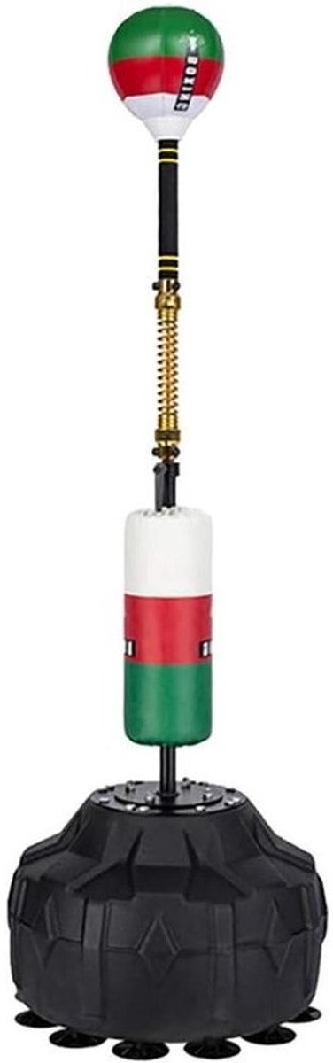 Verstelbare Cobra Bokszak - Speedball Trainingszak - Fitness Reflex Training - Hoge Rebound - 145-180 cm Hoog - Groen