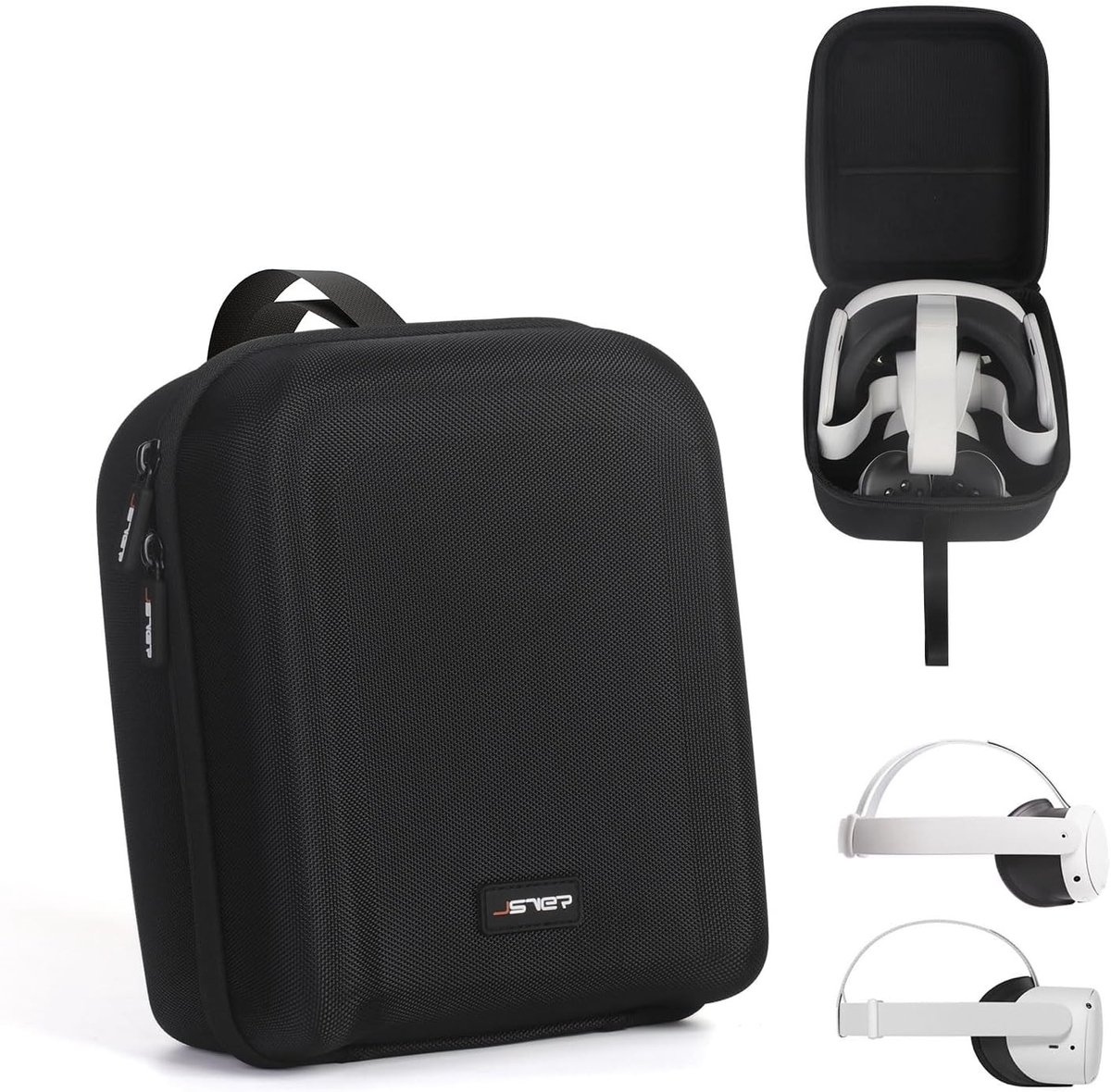 Draagtas voor Meta Quest 3 en Oculus Quest 2, Bescherming voor VR Headset, Gamepad en Accessoires, Ideaal voor Reizen, Zwart