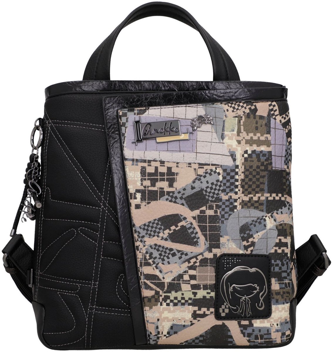 Anekke vrijetijdsrugzak rugzak Iron Backpack Multicolor zwart