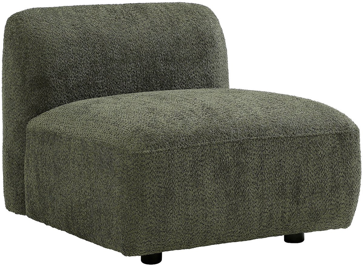 Vente-unique Fauteuil in groene boucléstof DANEPI