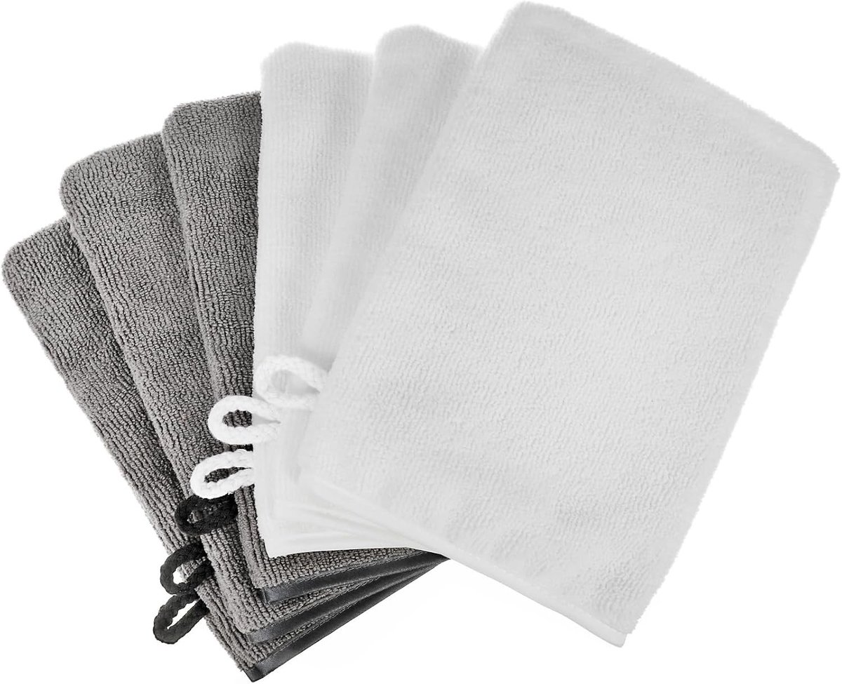 Microfibre Douchehandschoenen en Wasdoek 15 x 21 cm - Absorberend, Zacht en Herbruikbaar voor Makeup Verwijdering en Lichaamsverzorging