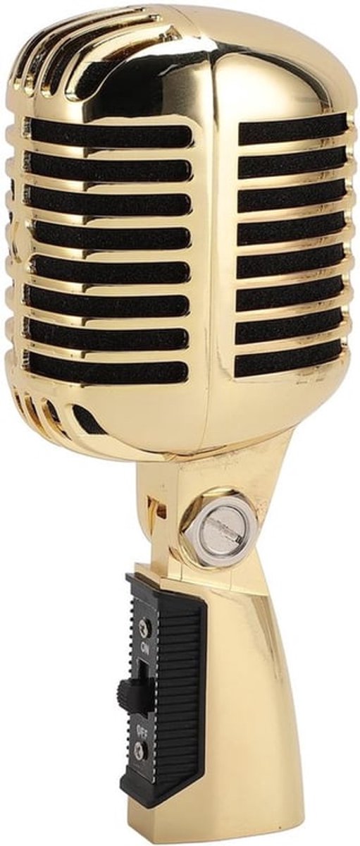 - Retro Dynamische Zangmicrofoon - Vintage Microfoon - Hoge Signaaluitvoer - Zelfspannend Rek - Perfect voor Podiumoptredens - Ideaal voor ...