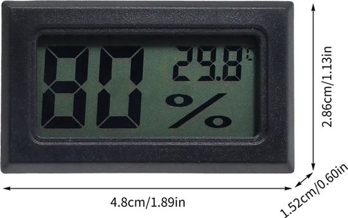 5 mini digitale thermometers en hygrometers, geschikt voor kassen/auto's/huizen/kantoren