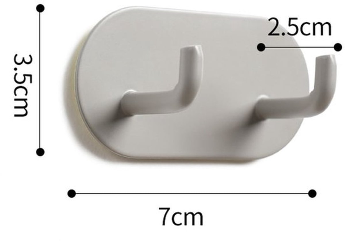 Handdoekrek zonder boren, 5-pack zelfklevende haken, superroestbestendige roestvrijstalen haken, zelfklevend, modern design wandhaken, handdoekhaken, badkamer