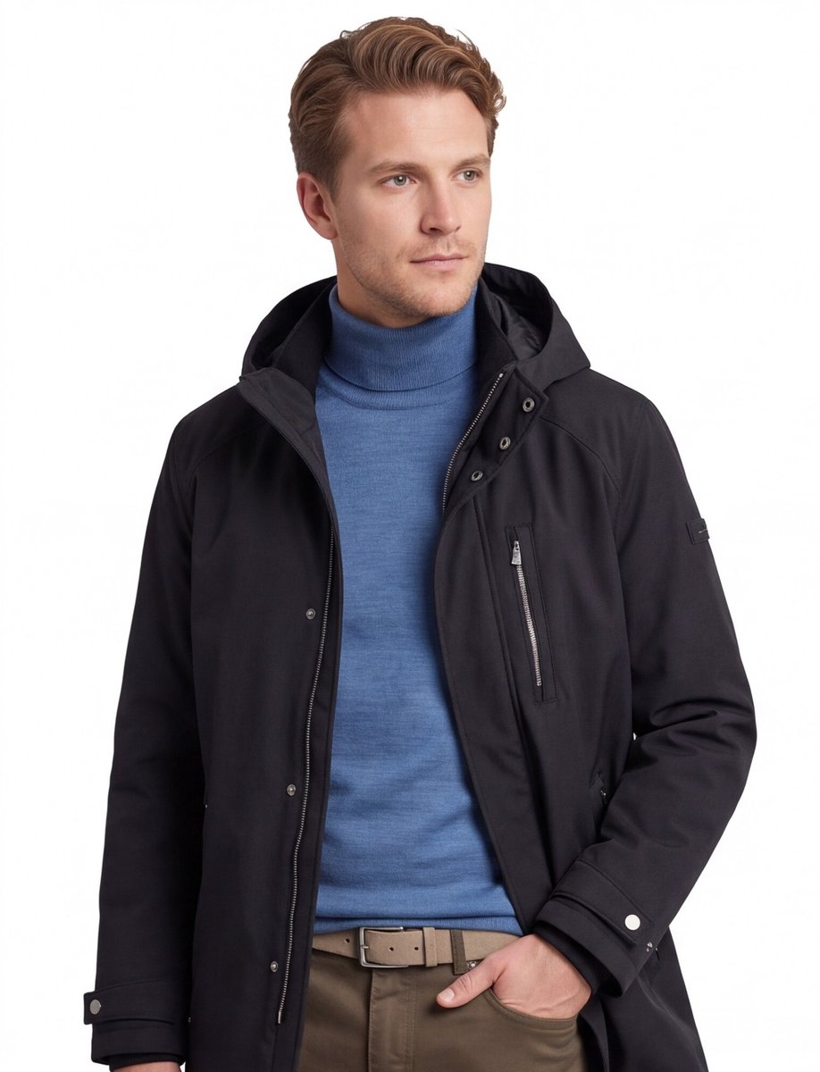 Bugatti winterjas donkerblauw