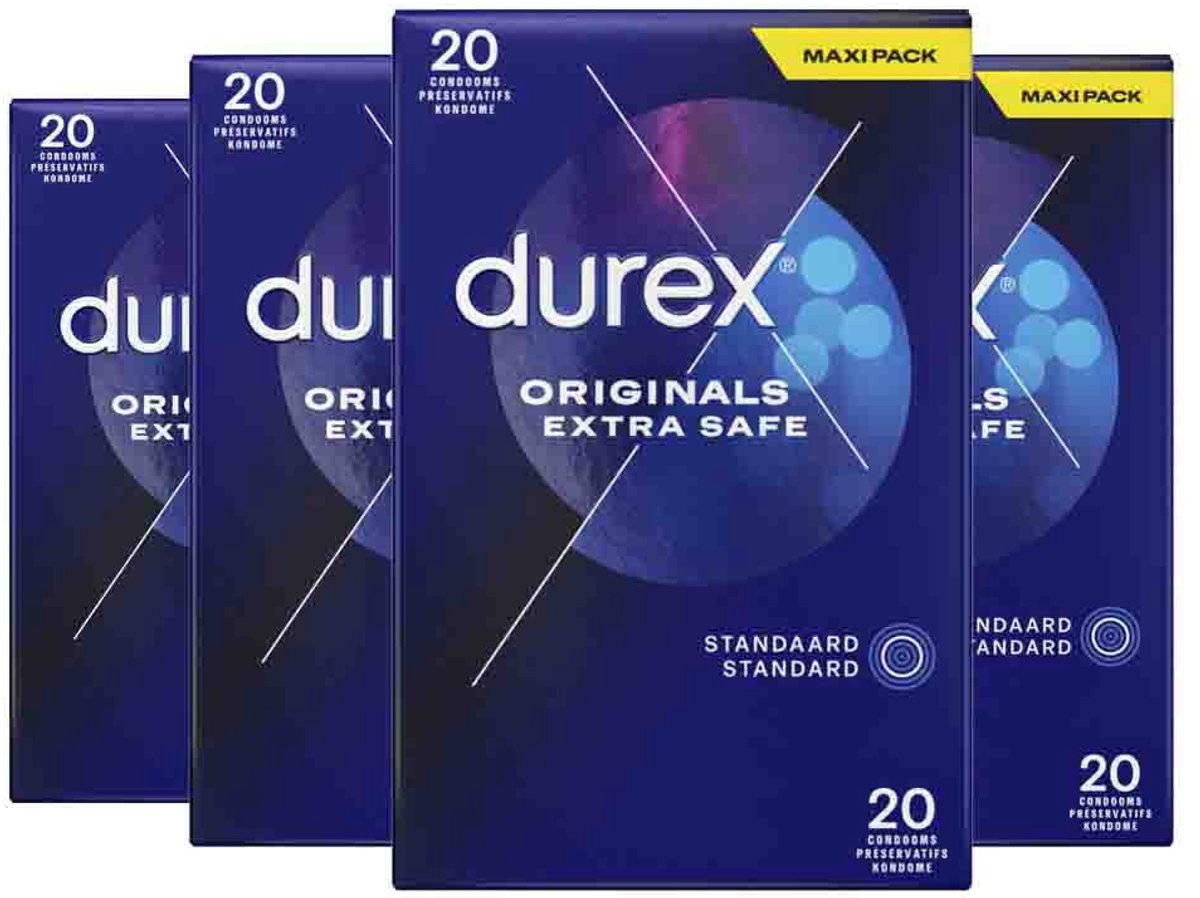 Bol.com Durex Originals Condooms Extra Safe - 4x 20 stuks aanbieding