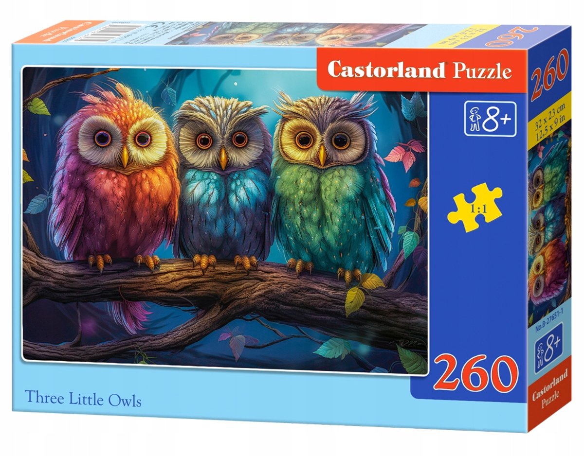 Castorland Puzzel 260 Stukjes: Drie Kleine Uiltjes