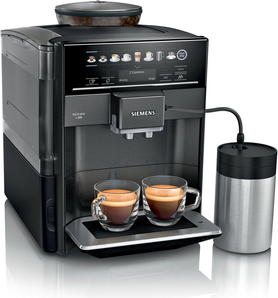Siemens TE653M19RW EQ6 plus s300 Volautomatische koffiemachine met bonen