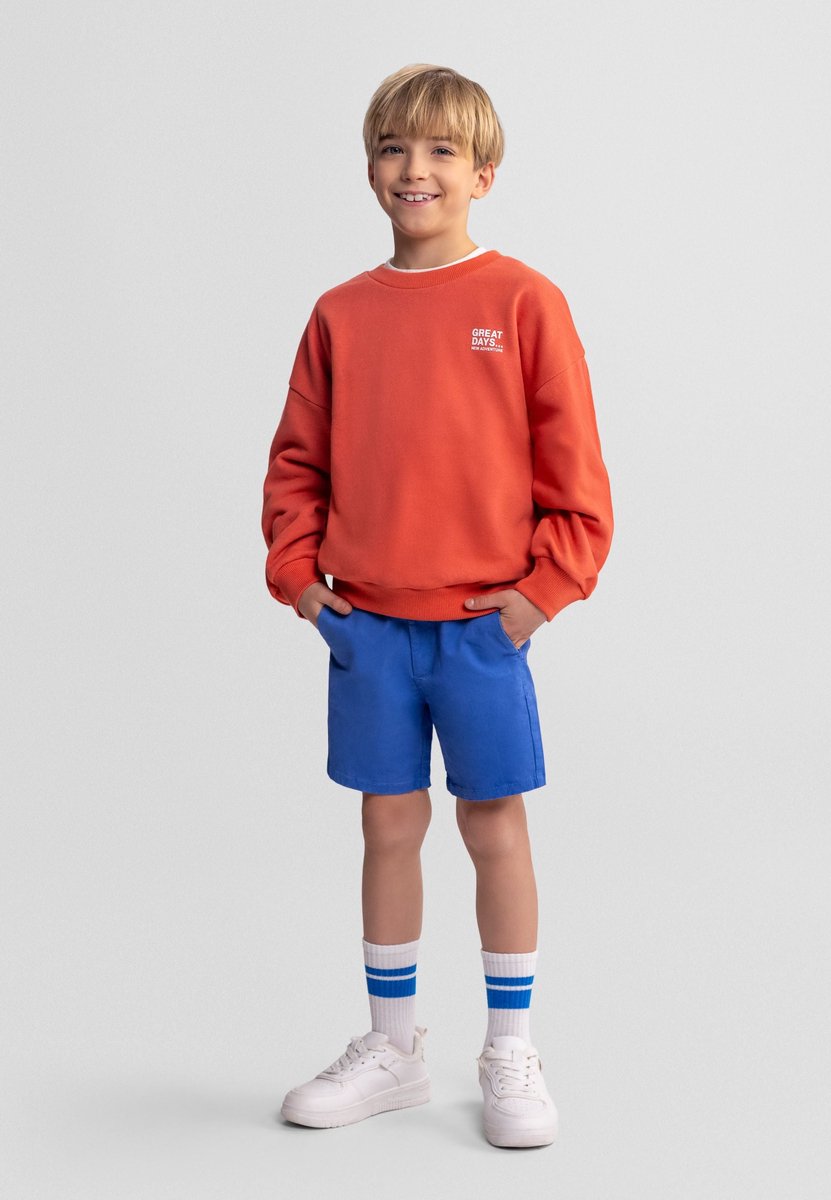 Minoti chino shorts jongens 2-pack - katoen - donkerblauw