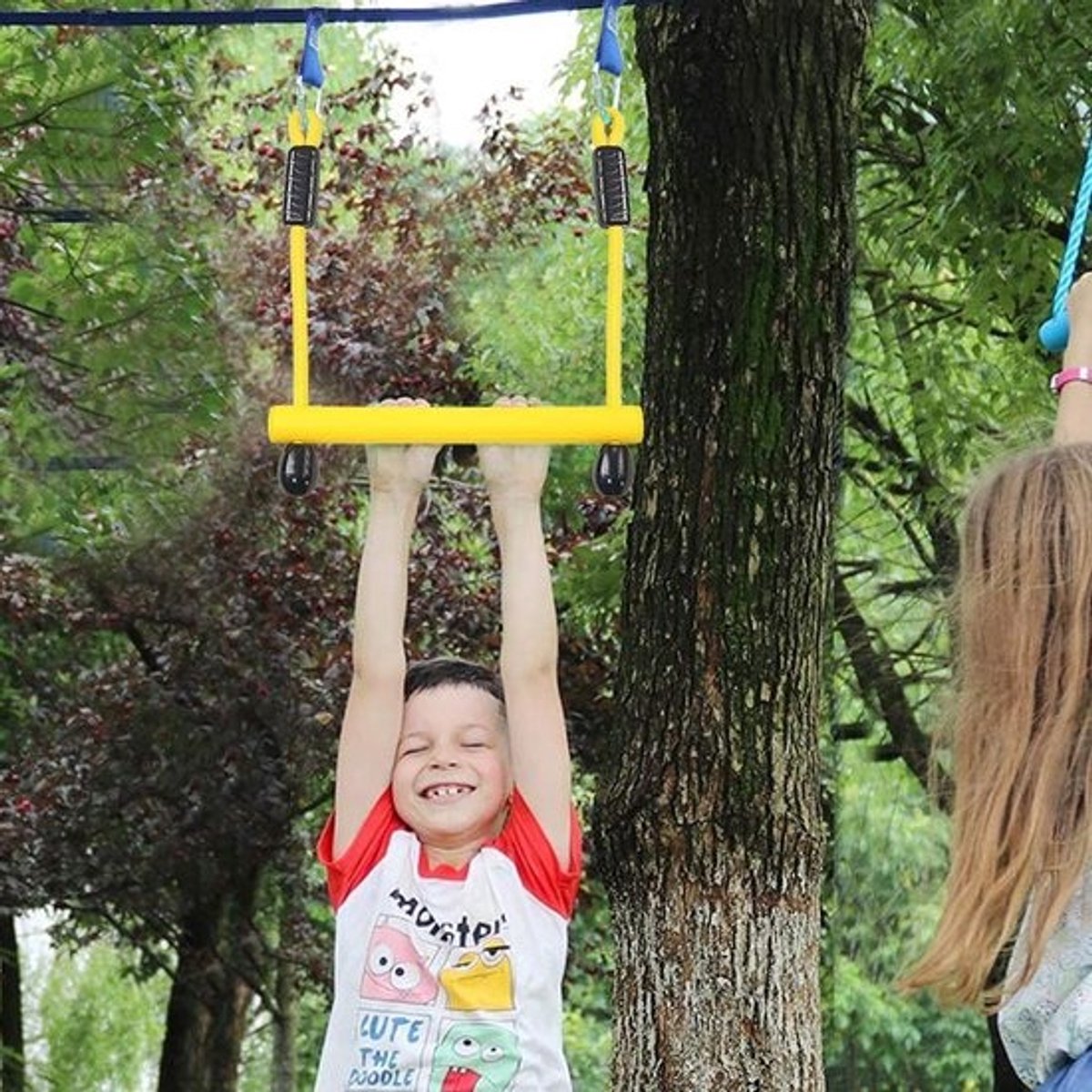 Kinderen Aapstang - Klimstang Buiten - Buiten Spelen - Hoge Draagkracht - 12.8B x 3.8H cm - Geel