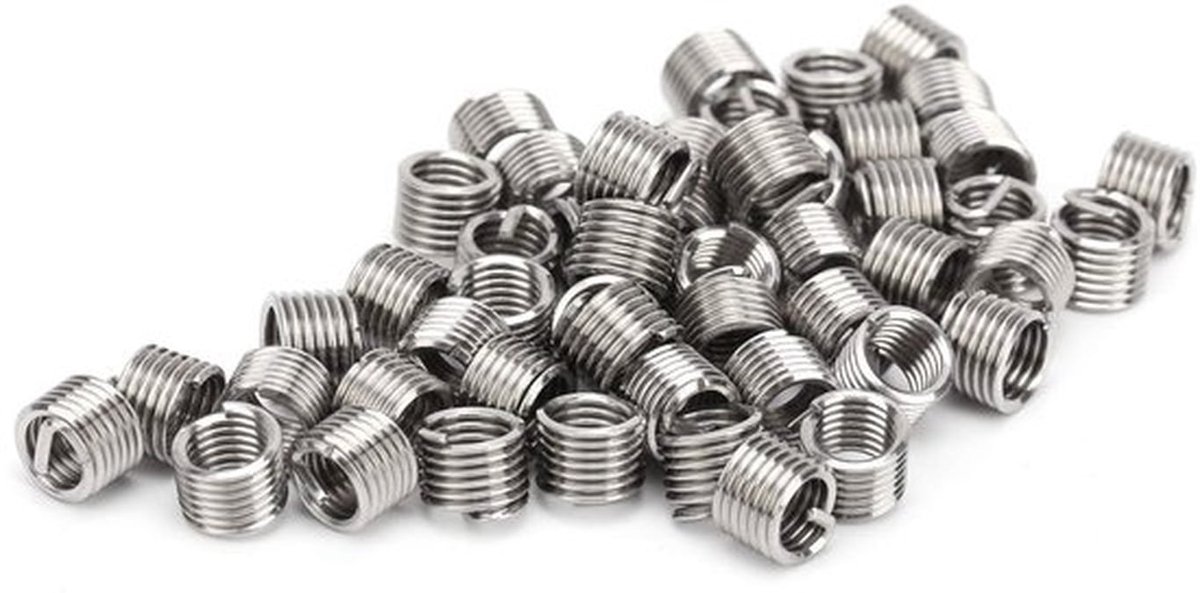 50 stuks draadinzetset - opgerolde draadinzetten - voor schroefbevestigingen - 1.5D - 10-32 x 1-3 D - voor automobielreparaties - Hoogw...