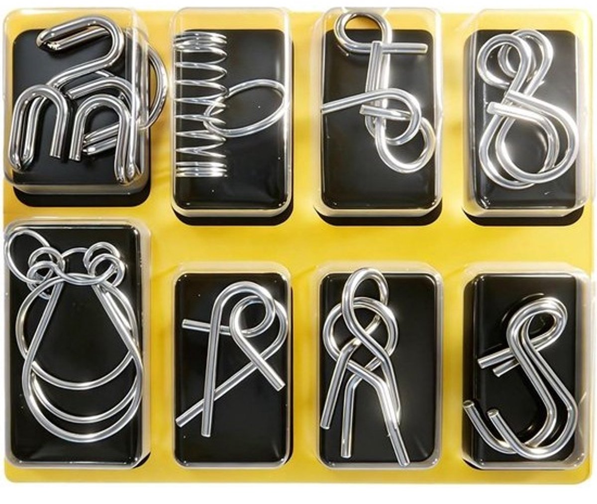 Metalen Draadpuzzels - Geduldspel Ring - Hersenen Trainen - Stabiele Kwaliteit - 14.2 x 18 cm - Metaal