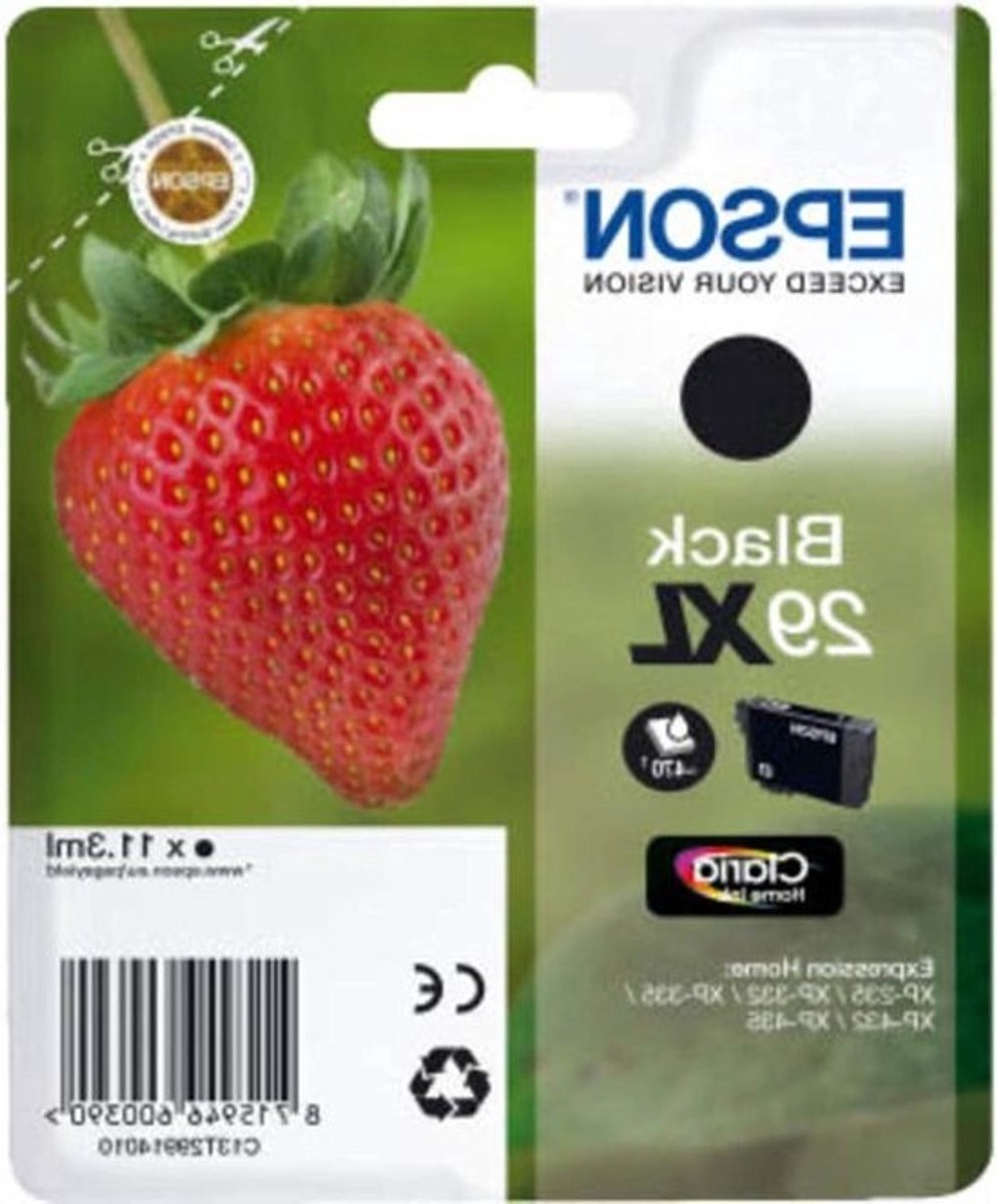 Inkt Cartridge - Printer Inkt - Printen - Originele Kwaliteit - Standaard Formaat - Zwart