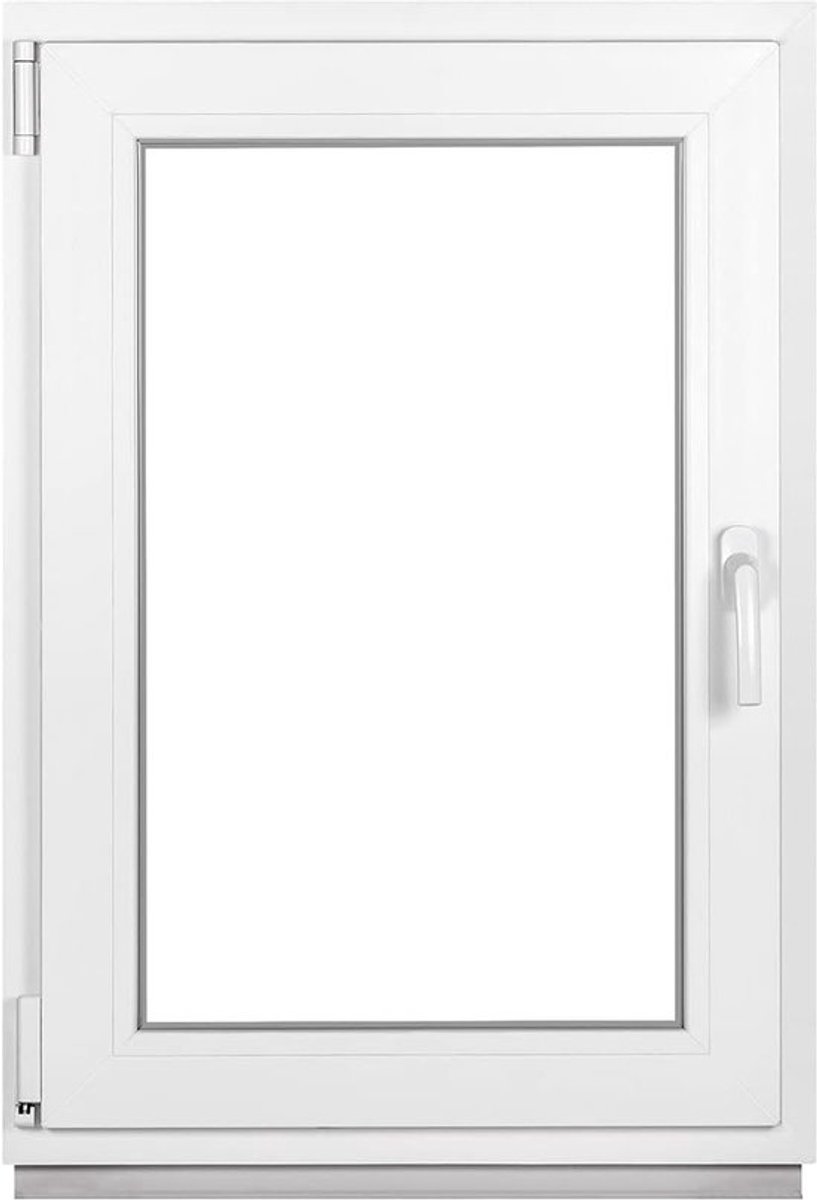 Kunststof Kelderraam - Openslaand Raam - Ventilatie en Licht - Draai-kiep Functie - 80x100 cm - Wit