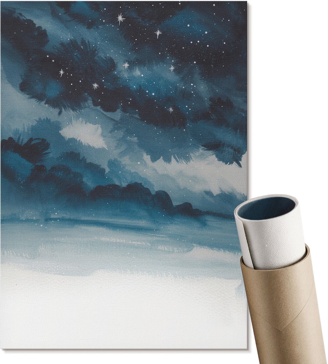 Coloray Canvas Poster Polycanvas - Meisje In De Metro, Paars - A3 - Rood Decoratie - Rechthoek - Decoratieve poster - Kantoor - Expressief