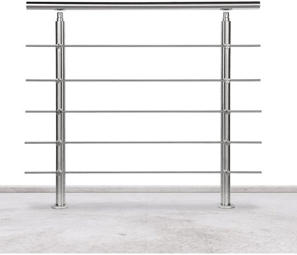 Roestvrijstalen Leuning - Balkon Reling Balustrade - Trap Veiligheid - Duurzaam Roestvrij Staal - 100 cm - Geborsteld