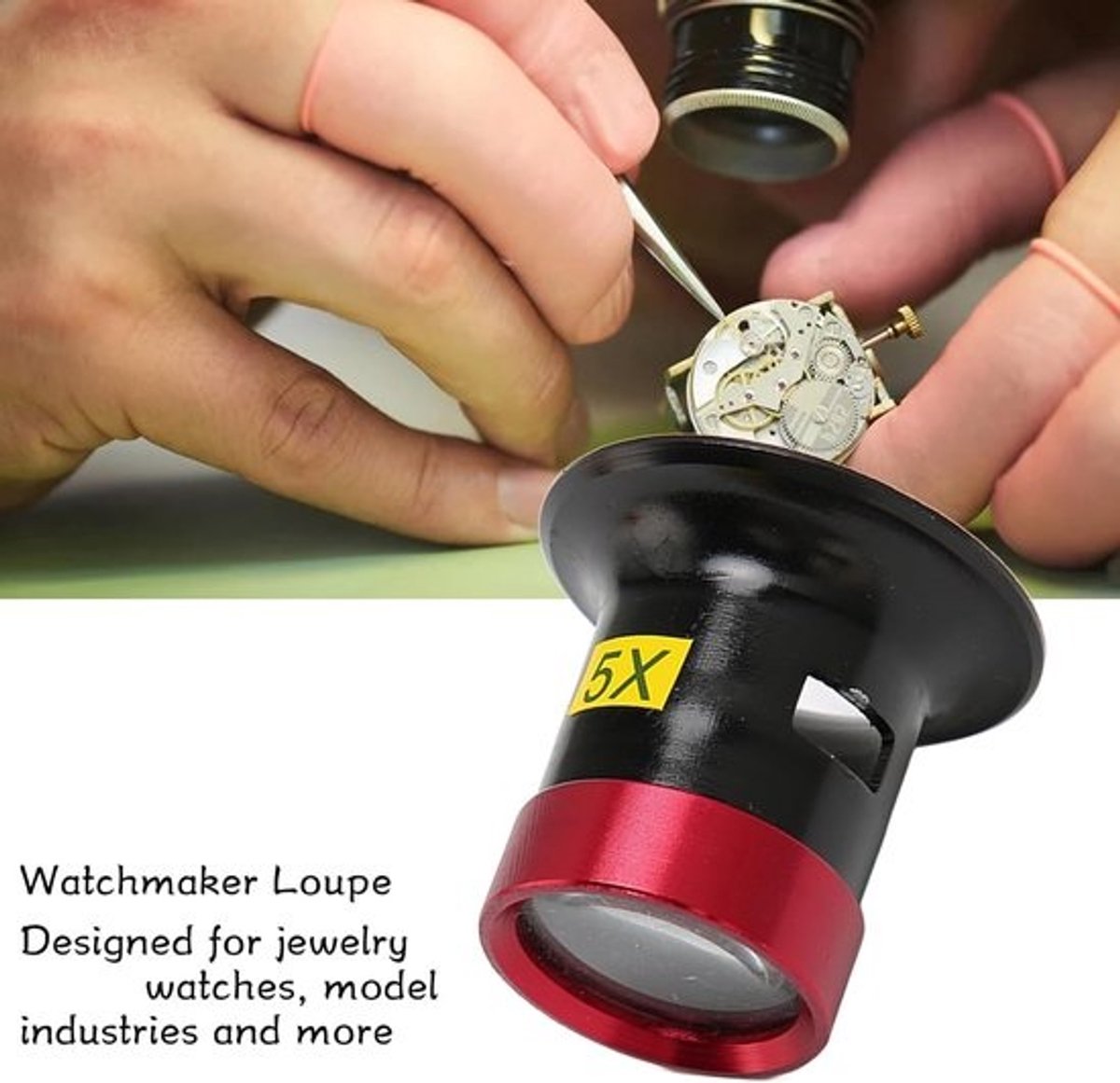Horlogemaker Loep - Oog Vergrootglas - Inspectie Werk - 5x Vergroting - Compact Formaat