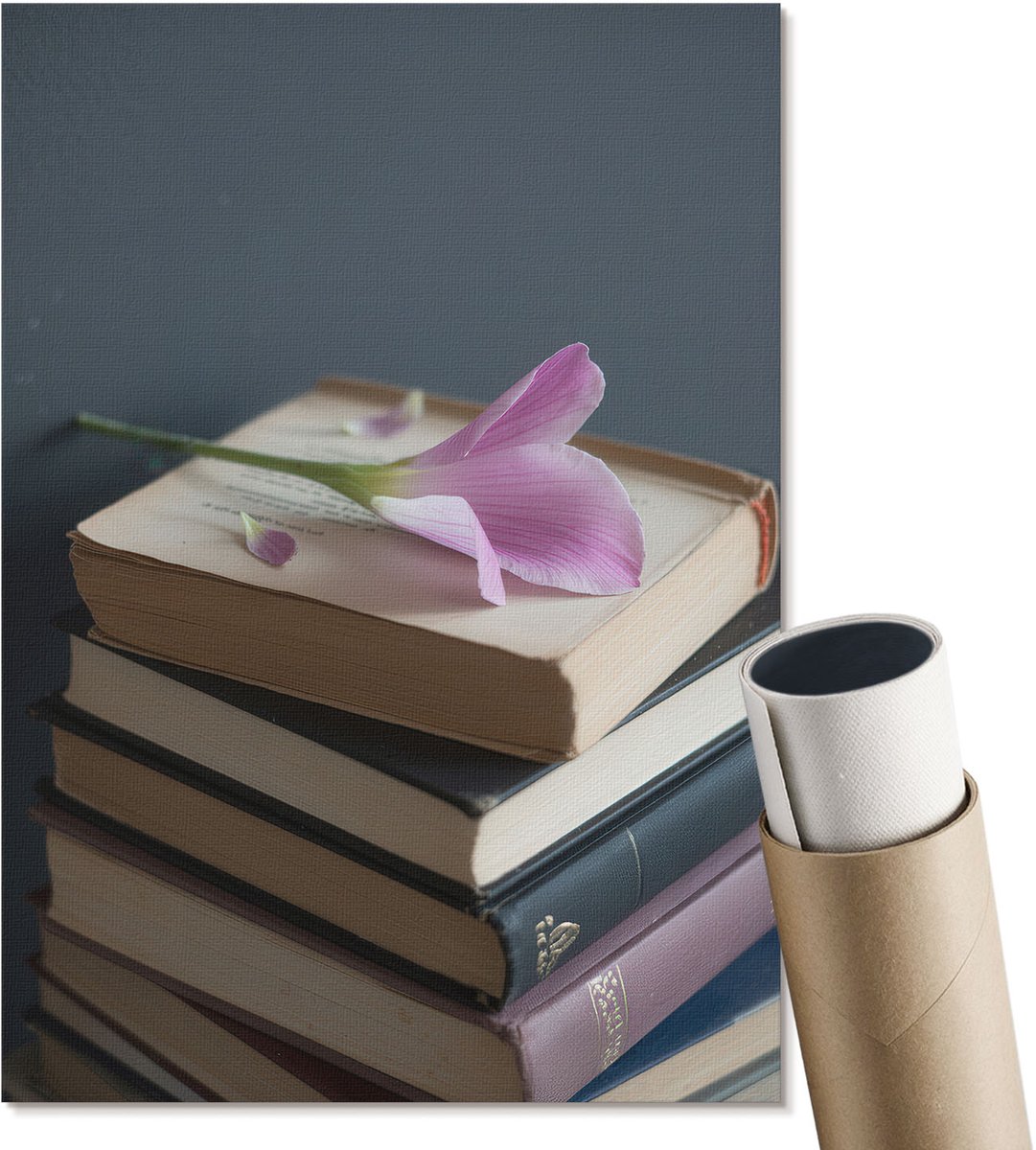 Coloray Canvas Poster Polycanvas - Baker Street-Plaquette, Zwart - A4 - Paars Patroon - Rechthoek - Decoratieve poster - Kantoor - Klassiek